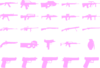 Pink Guns Clip Art
