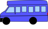 Bus Light Blue Clip Art