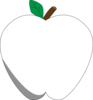 White Apple Clip Art