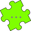 Puzzle Piece Green Clip Art