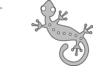 Grey Gecko Clip Art