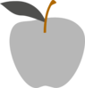 Gray Apple Edited Clip Art