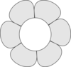 Uncolored Daisy Clip Art