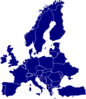 Blue Europe Clip Art