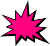 Pink Comic Pow Clip Art