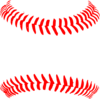 Red Baseball Seams Clip Art