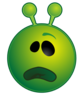 Smile Green Alien Whaa No Shadow Clip Art