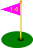 Golf Flag 14th Hole Clip Art