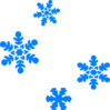 Lt Blue Snow Flakes Clip Art