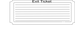 Exit Ticket Clip Art