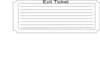 Exit Ticket Clip Art