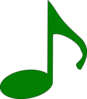 Green Note Clip Art