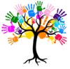 Child Handprint Tree Clip Art