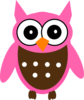 Cute Pink Owl Clip Art