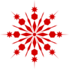 Red Snowflake Clip Art