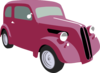 Purple Hotrod  Clip Art