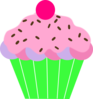 Cupcake Green Wrapper Clip Art