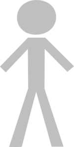 Gray Stick Man Clip Art