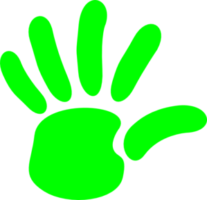 Green Hand Print Clip Art