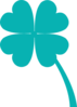 Aqua Color Flower Clip Art