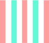 Vertical Coral & Turquoise Stripes Clip Art