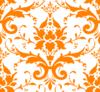 Orange Damask Clip Art