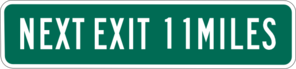 Next Exit 11 Miles Clip Art