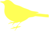 Bird Silhouette Yellow Clip Art