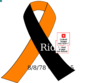Black & Orange Motorcycle Awarness Ribbon Clip Art