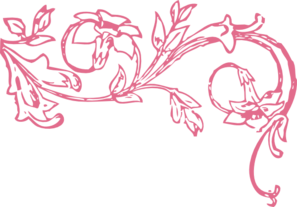 Swirl, Pink, Decor, Border Clip Art