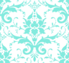 Aqua Damask Pattern 83eadeff Clip Art