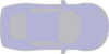 Blue Dim Car Top View Clip Art