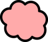 Peach Cloud Clip Art