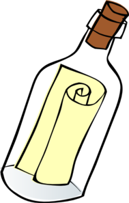 Message In A Bottle Clip Art