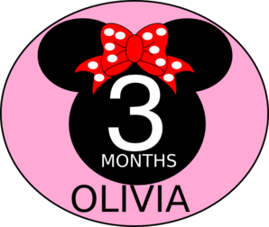 Pink Mouse Bow Clip Art