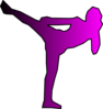 Pink Kickboxer Clip Art