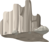 Alpine Landscape Cliff Face Roof Highlight Clip Art