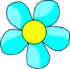 Sky Blue Flower Clip Art