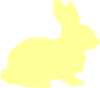 Yellow Bunny Silhouette Clip Art