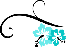 Hibiscus Swirl Clip Art