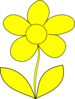 Yellow Matt Flower Clip Art