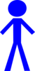 Blue Stick Man Clip Art