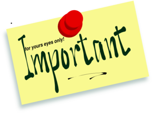 Important Post-it Clip Art