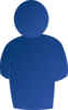 Blue Person No Shadow Clip Art