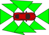 Red Car - Top View Clip Art