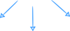 Three Down Blue Arrows Clip Art