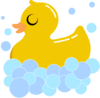 Rub Duck Bubbles Clip Art