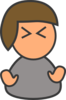 Grey Boy Angry Clip Art