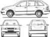 Fabia - All Views Clip Art