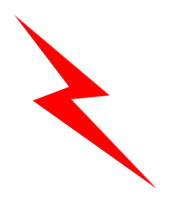 Red Lightening Bolt Clip Art
